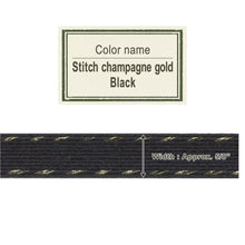Load image into Gallery viewer, Stitch Champagne Gold Black   15mm