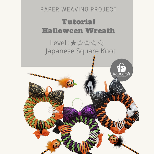 Halloween Wreath  Japanese Square Knot