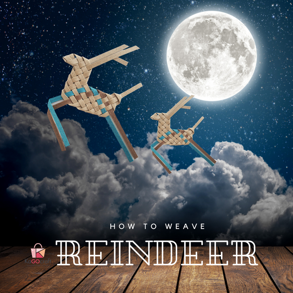 Reindeer Paper Weaving Ornament Tutorial Craft Band