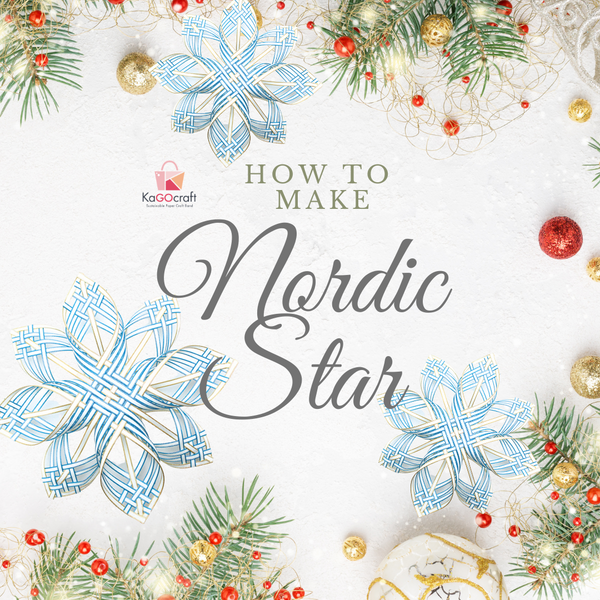 Nordic Star Ornament, Tree Topper, Winter Decoration Tutorial Craft Band