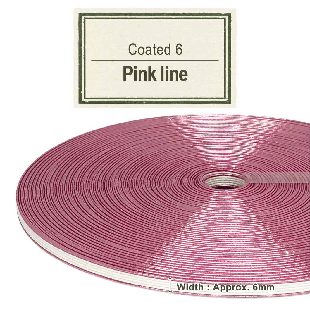 Coated Craftband - Pink Line