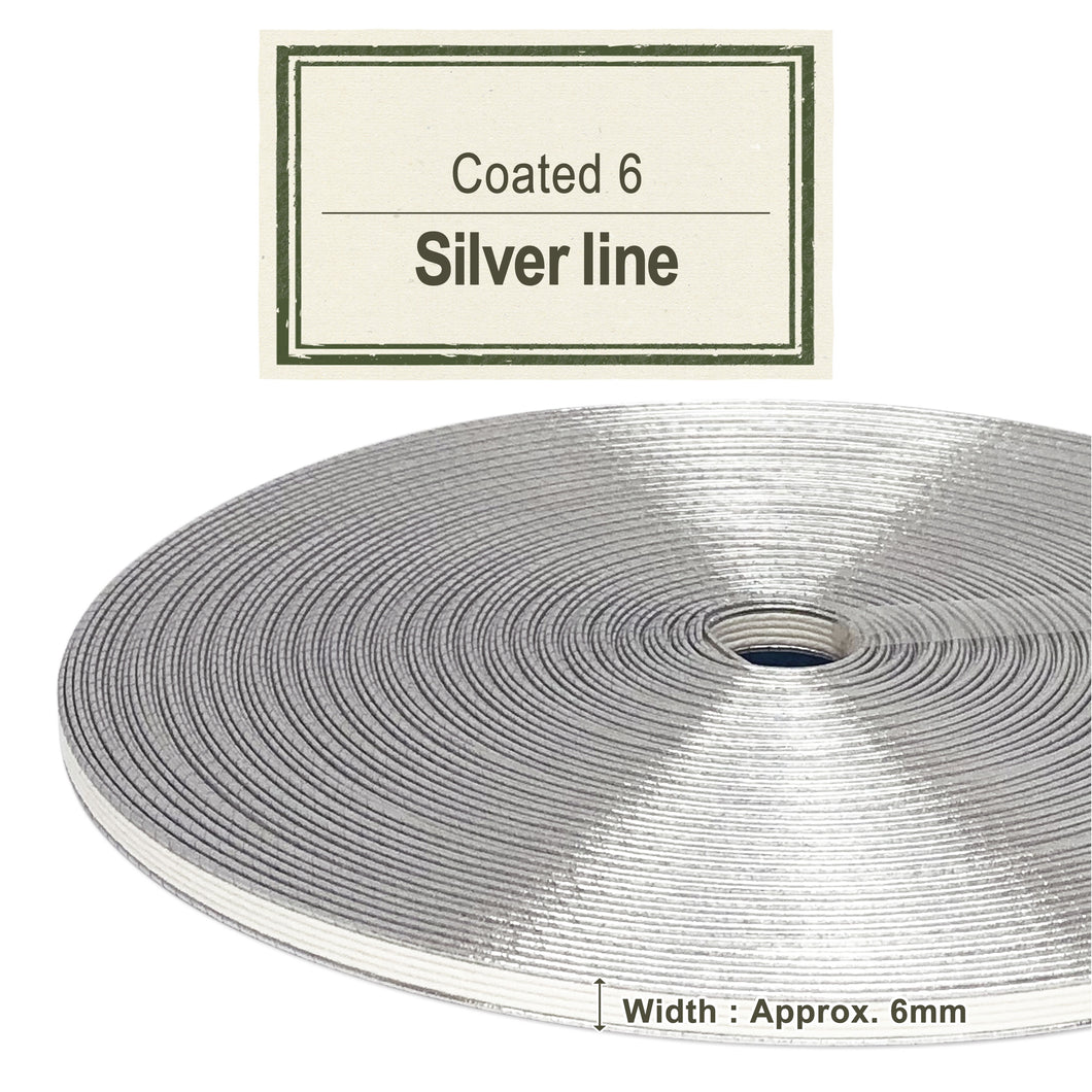 Coated Craftband - Silver Line