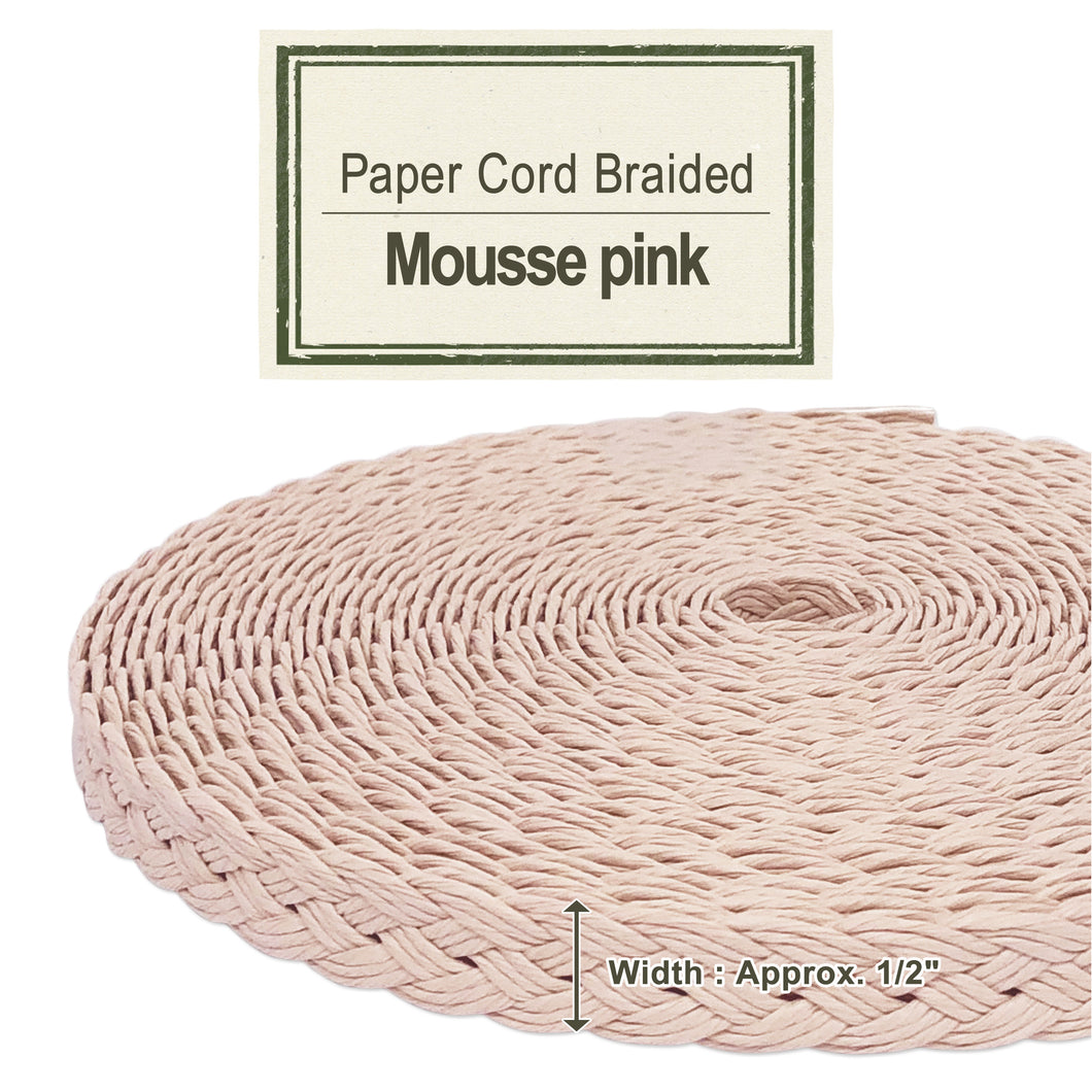 Paper Cord Braided - Mousse Pink