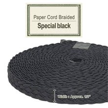 Load image into Gallery viewer, Paper Cord Braided - Black

