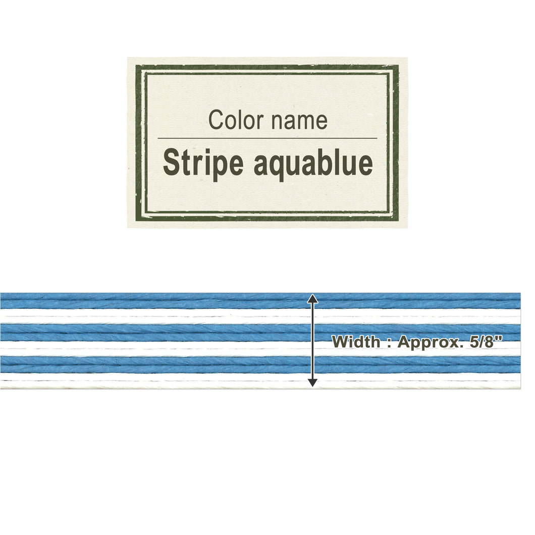 Stripe Aqua Blue  15mm