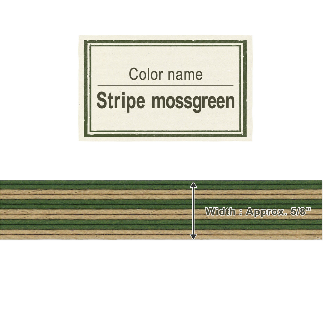Stripe Moss Green  15mm