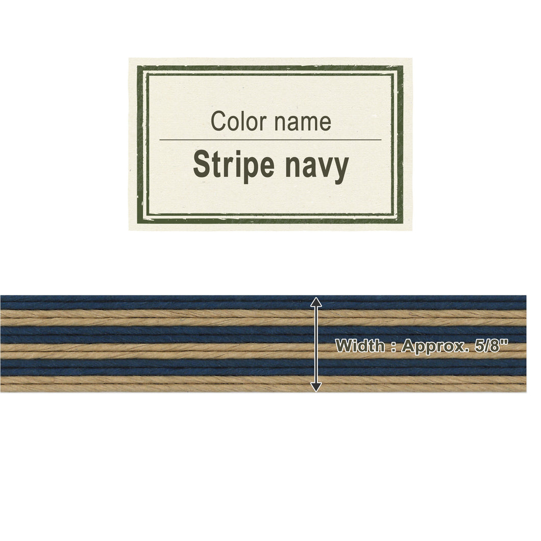 Stripe Navy  15mm