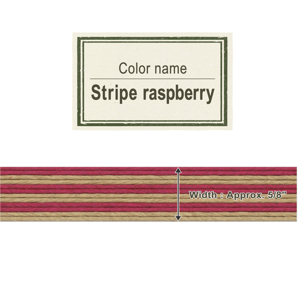 Stripe Raspberry  15mm