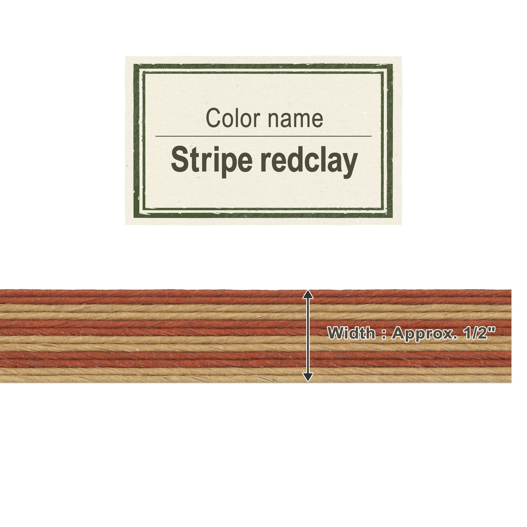 Stripe Red Clay  13mm